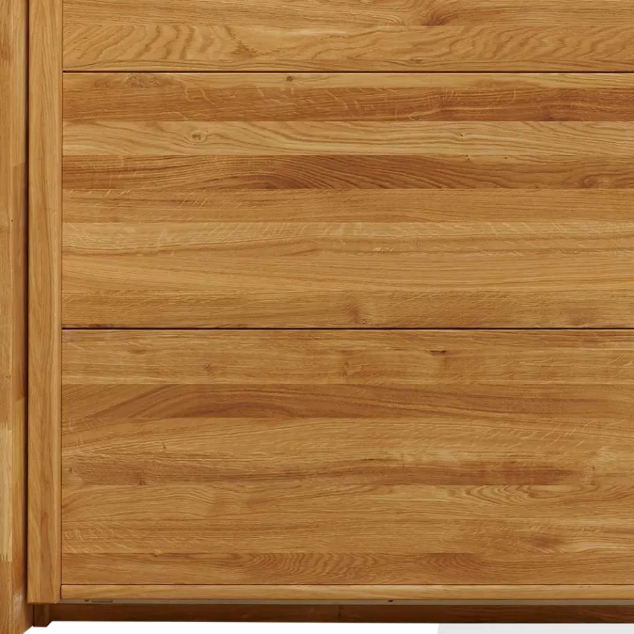 Outlet Wohnen Kleiderschrank aus Wildeiche mit Weißglas - Divnoi