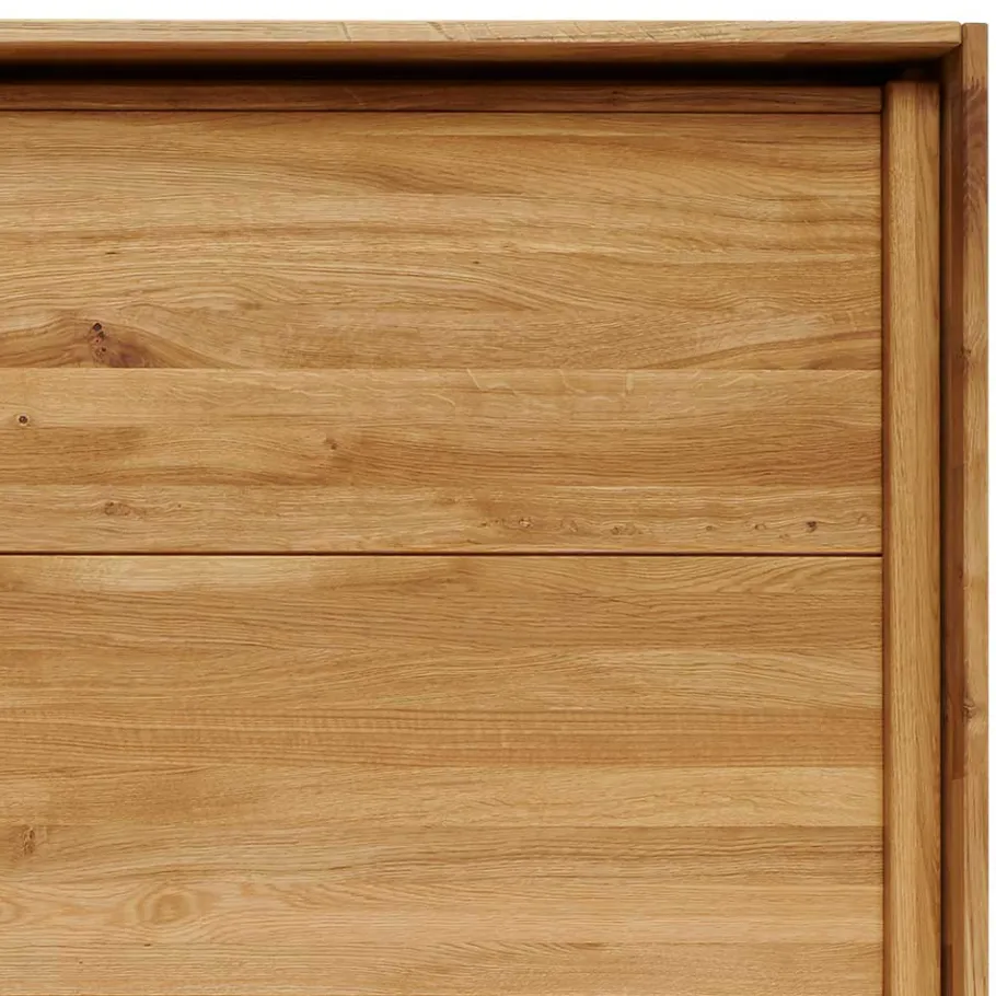 Outlet Wohnen Kleiderschrank aus Wildeiche mit Weißglas - Divnoi