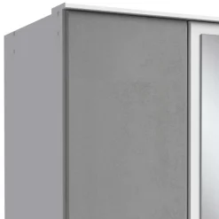 Hot Wohnen Kleiderschrank in Betonoptik Lichtgrau & Weiß - Karimos