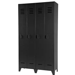 Hot Wohnen Kleiderschrank in Spind Optik aus Holz und Holzwerkstoff - Tivegos