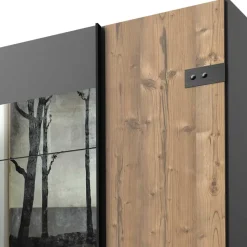 Clearance Wohnen Kleiderschrank in Tanne Dekor & Grau - Ardila