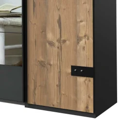 Clearance Wohnen Kleiderschrank in Tanne Dekor & Grau - Ardila