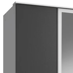 Best Wohnen Kleiderschrank in Weiß & Dunkelgrau - Vanila I