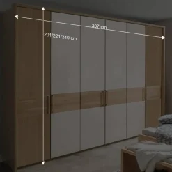 Best Wohnen Kleiderschrank mit 6 Türen 300 cm breit - Emdsiva