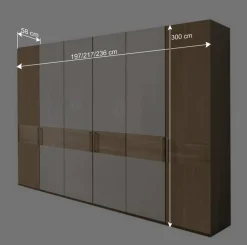 Best Wohnen Kleiderschrank mit 6 Türen 300 cm breit - Emdsiva
