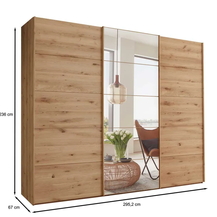 Outlet Wohnen Kleiderschrank mit drei Gleittüren - Formosa