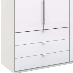 Clearance Wohnen Kleiderschrank mit Glasfront Weiß - Dolienca
