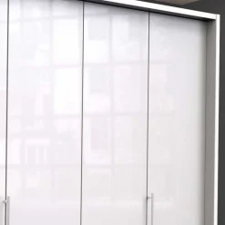 Clearance Wohnen Kleiderschrank mit Glasfront Weiß - Dolienca