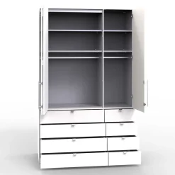 Clearance Wohnen Kleiderschrank mit Gleittür & Schubladen - Zidarie