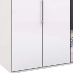 Sale Wohnen Kleiderschrank mit Gleittüren in Weiß - Dolienca