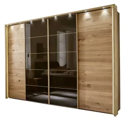 Best Wohnen Kleiderschrank mit Schwebetüren in Dunkelbraun - Vutonia