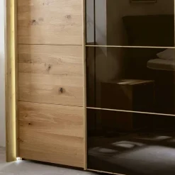 Best Wohnen Kleiderschrank mit Schwebetüren in Dunkelbraun - Vutonia