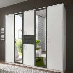 Online Wohnen Kleiderschrank mit Spiegel modern - Nikaragva