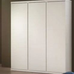 Wohnen Kleiderschrank Raven in Weiß lackiert
