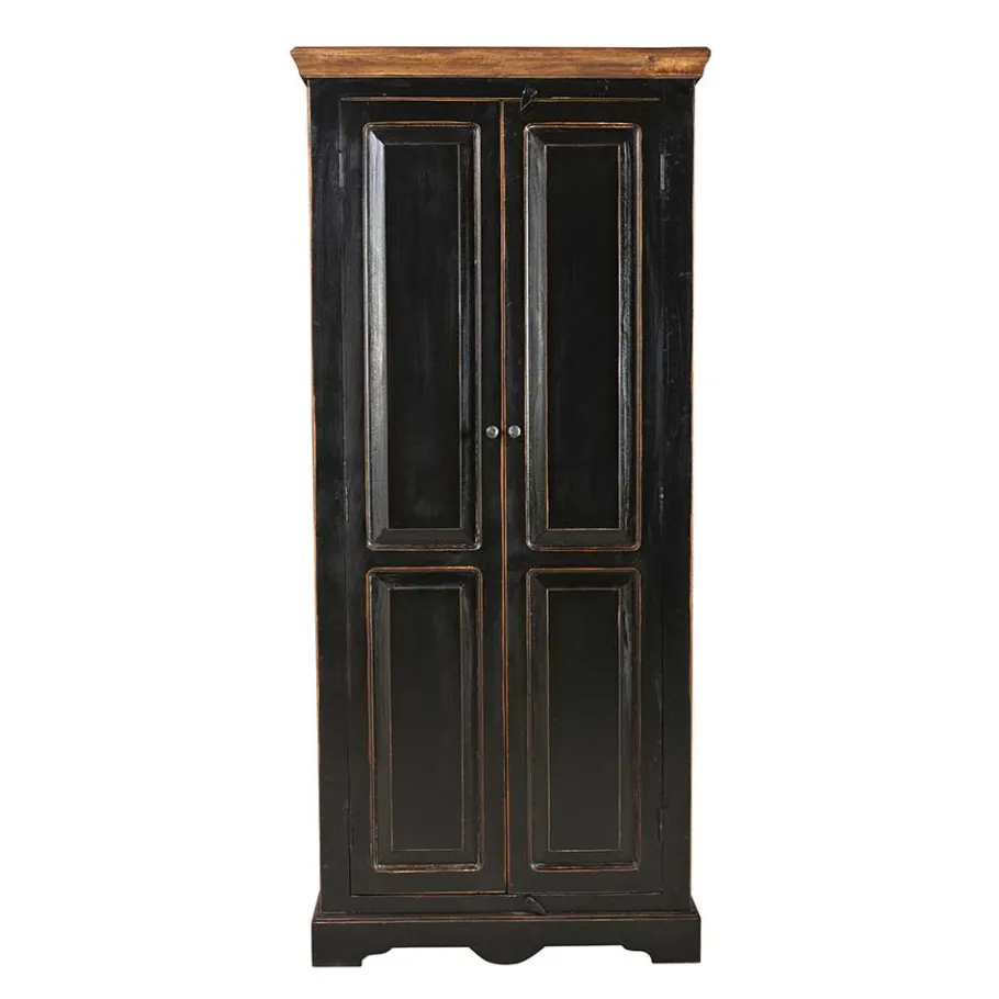 Outlet Wohnen Kleiderschrank Sentiments in Schwarz