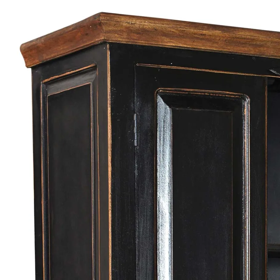 Outlet Wohnen Kleiderschrank Sentiments in Schwarz