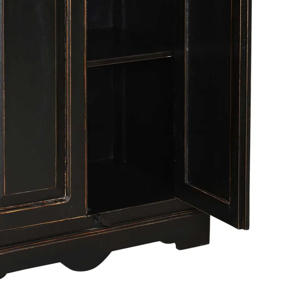 Outlet Wohnen Kleiderschrank Sentiments in Schwarz