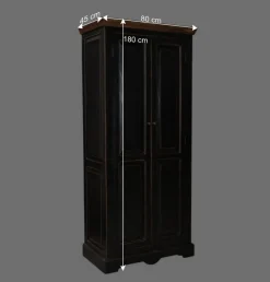 Outlet Wohnen Kleiderschrank Sentiments in Schwarz