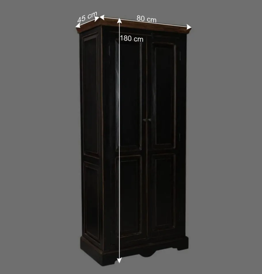 Outlet Wohnen Kleiderschrank Sentiments in Schwarz