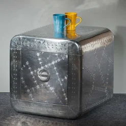 New Wohnen Kleine Kommode Pilot in Silber