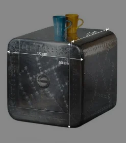 New Wohnen Kleine Kommode Pilot in Silber