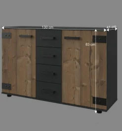 Clearance Wohnen Kleines Sideboard in Tannen Dekor - Ardila