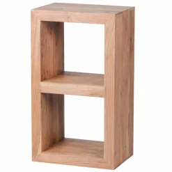 Discount Wohnen Kleines Standregal Vislan aus Holz massiv Akazie natur