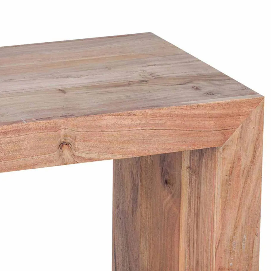 Discount Wohnen Kleines Standregal Vislan aus Holz massiv Akazie natur