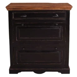 Best Wohnen Kolonial Schuhschrank in Schwarz & Honig - Kienta