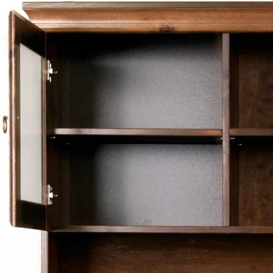 Outlet Wohnen Kolonialstil Buffet in Kiefer dunkel - Jurcavs