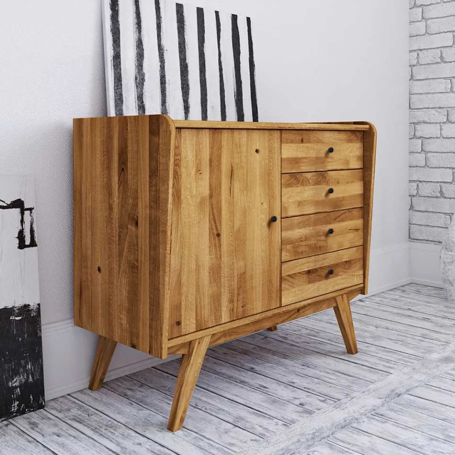 Best Wohnen Kombi Holzkommode aus geölter Wildeiche - Hardus
