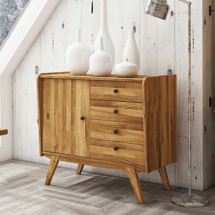 Best Wohnen Kombi Holzkommode aus geölter Wildeiche - Hardus