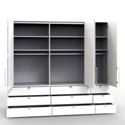 Clearance Wohnen Kombi Schlafzimmerschrank mit neun Schubladen - Vaclyn