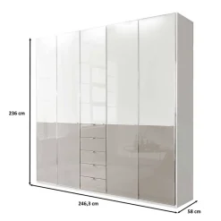 Online Wohnen Kombi-Drehtürenschrank 5-türig - Pascan