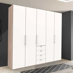 Clearance Wohnen Kombi-Kleiderschrank 3 türig & 4 Schubladen - Vaclyn