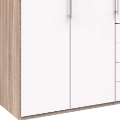 Clearance Wohnen Kombi-Kleiderschrank 3 türig & 4 Schubladen - Vaclyn
