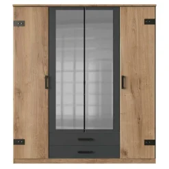 Clearance Wohnen Kombi-Kleiderschrank in Plankeneiche Dekor - Corpus