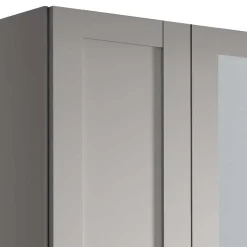 Best Wohnen Kombi-Kleiderschrank 1m breit in Hellgrau - Ridonna