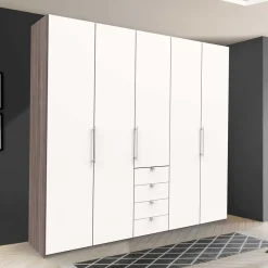 Online Wohnen Kombi-Kleiderschrank mit 2 Falttüren & Tür - Tivierto