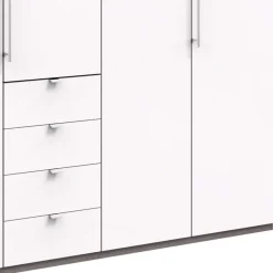 Online Wohnen Kombi-Kleiderschrank mit 2 Falttüren & Tür - Tivierto