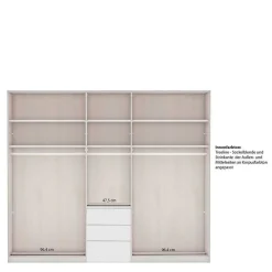 Hot Wohnen Kombi-Schlafzimmerschrank in Dunkelgrau - Mataram