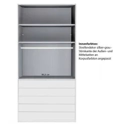 Clearance Wohnen Kombi-Schlafzimmerschrank zweifarbig - Pascan