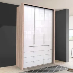 Clearance Wohnen Kombi-Schlafzimmerschrank mit 2 Türen und 8 Schubkästen - Bosays