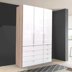 Clearance Wohnen Kombi-Schlafzimmerschrank mit 2 Türen und 8 Schubkästen - Bosays