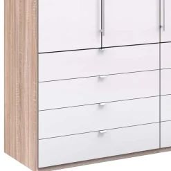 Clearance Wohnen Kombi-Schlafzimmerschrank mit 2 Türen und 8 Schubkästen - Bosays