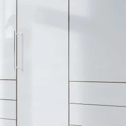 New Wohnen Kombi-Schlafzimmerschrank in Weiß & Eiche Bianco - Nuetran