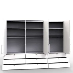 Discount Wohnen Komfort Kleiderschrank mit drei Falttüren - Vaclyn