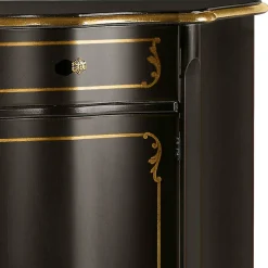 Wohnen Kommode in Dunkelbraun und Gold - Julya