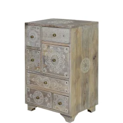 Clearance Wohnen Kommode in Holz White Wash - Troyes