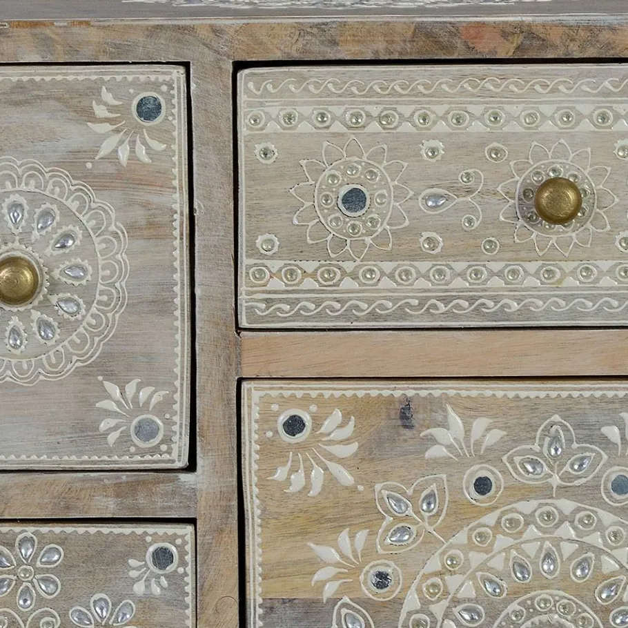 Clearance Wohnen Kommode in Holz White Wash - Troyes